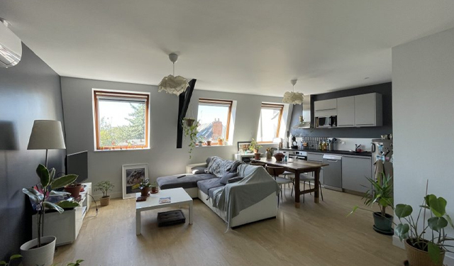 Vue pièce principale appartement type 2 de 55 m2 à louer sur Tours Centre | LOCATION 37