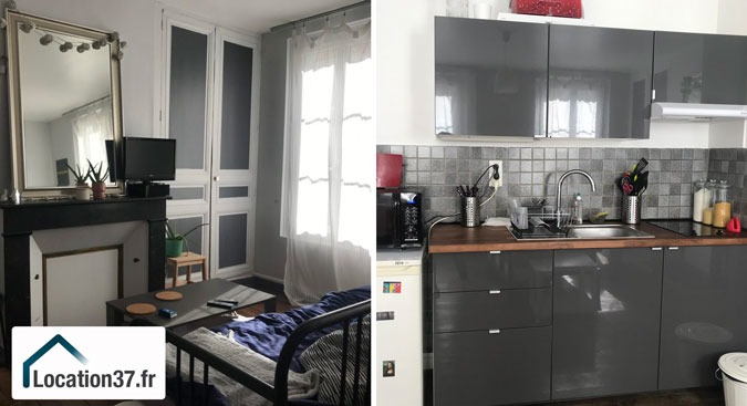 studio à louer proche gare de tours