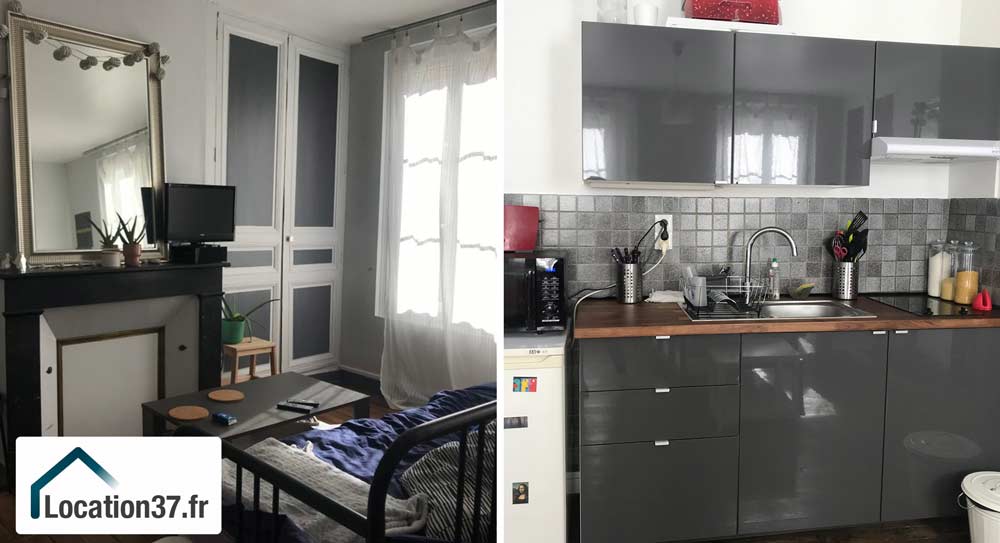 studio à louer en plein coeur de tours proche de la gare dans appartement rénové location37.fr