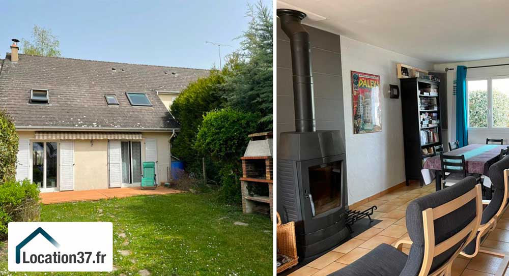 grande maison 3 chambres à louer en plein de centre de Monnaie par location37 et gautard immoblier