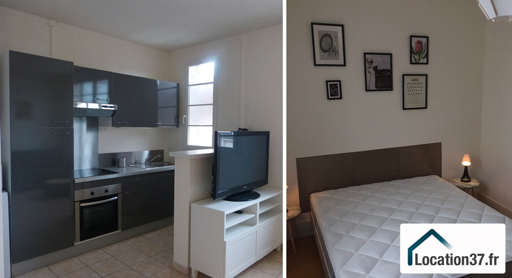 appartement T2 meublé refait à neuf exposé sud proche gare de tours par location37.fr